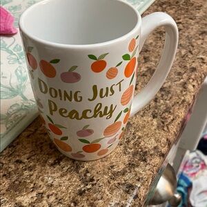 Peachy Mug with Colorful Fruit Design